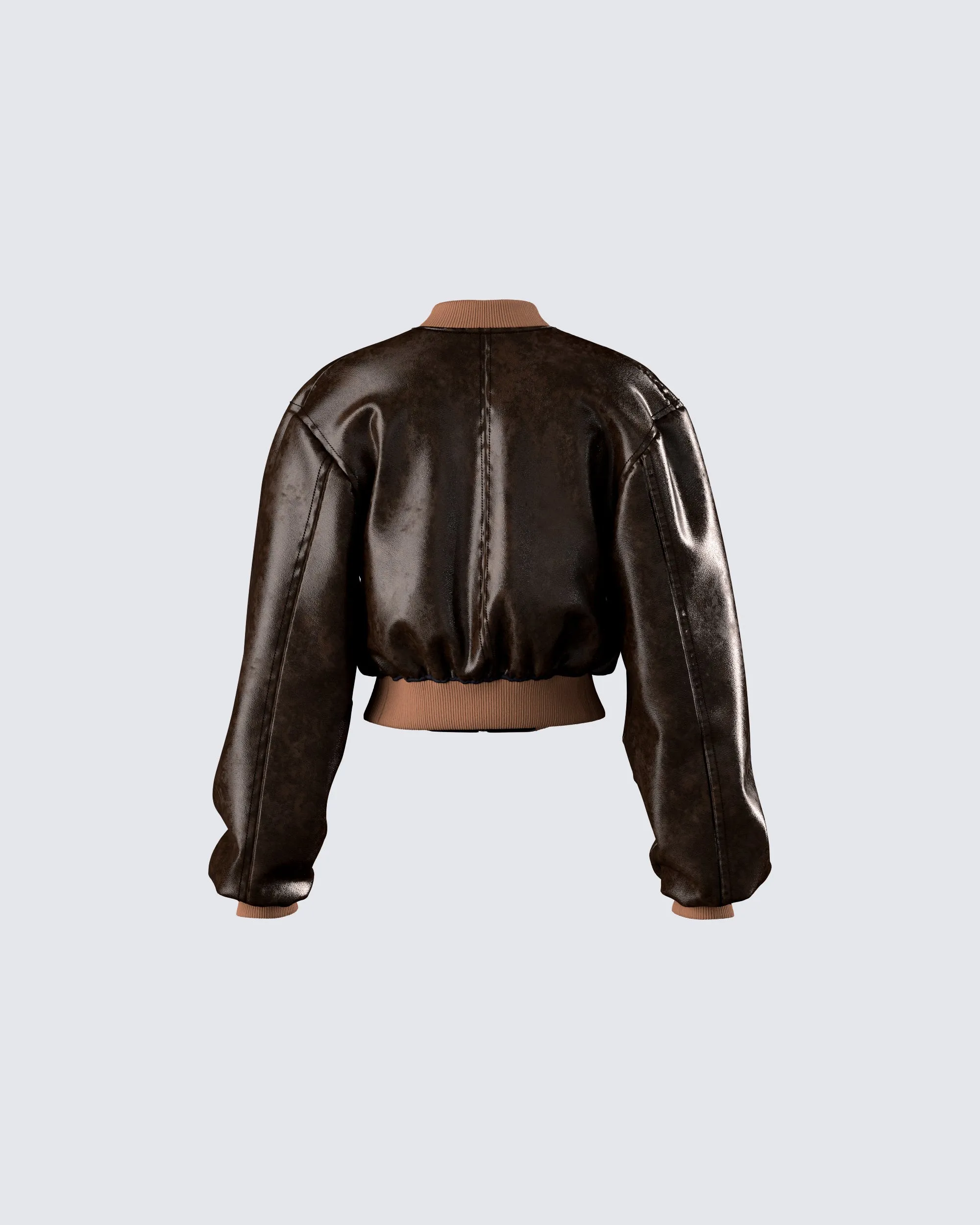 Leigh Brown Washed Leather Jacket