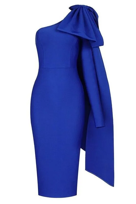 Lela Long Sleeve Bandage Midi Dress - Royal Blue