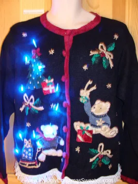 Light Up Ugly Christmas Sweater Bears Gifts Ivy