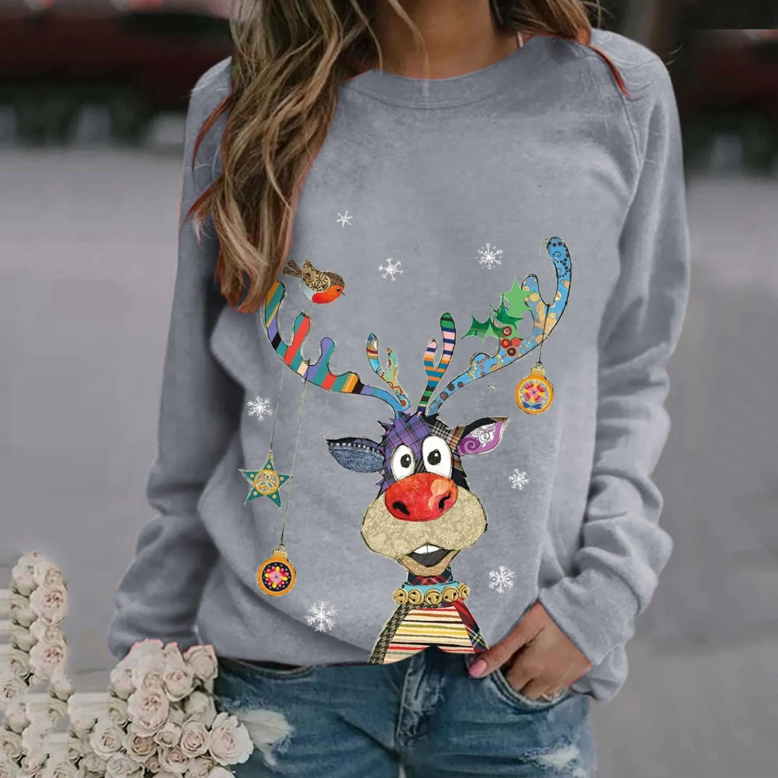 Lights Deer Ugly Christmas Sweater