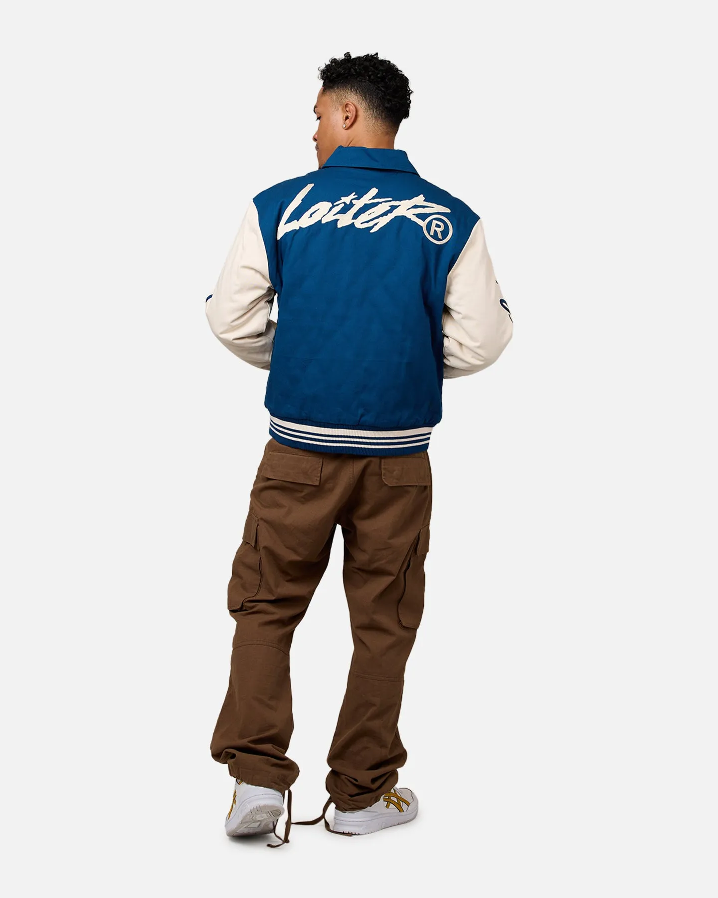 Loiter World Series Varsity Jacket Dark Blue