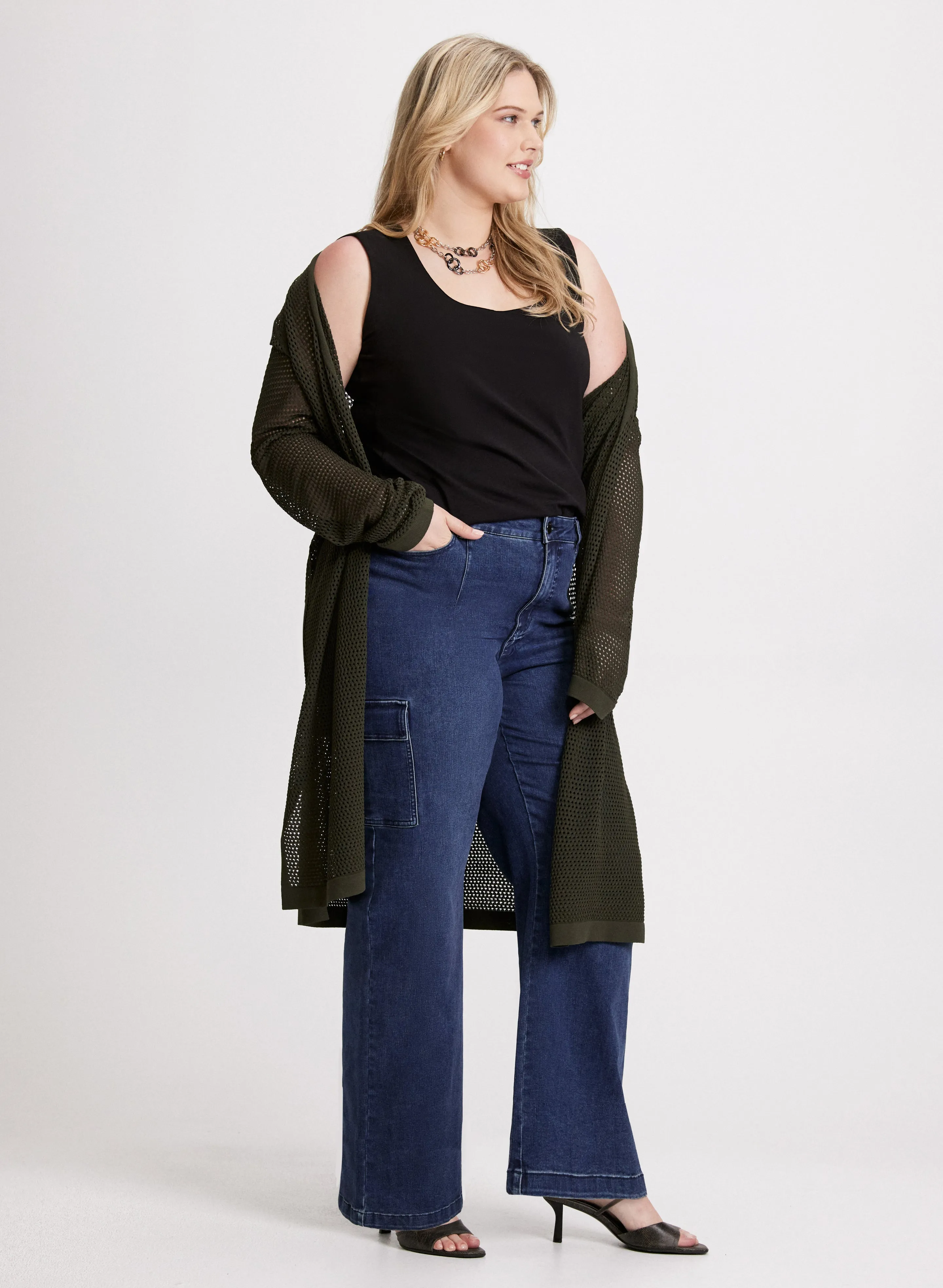 Long Open Front Cardigan