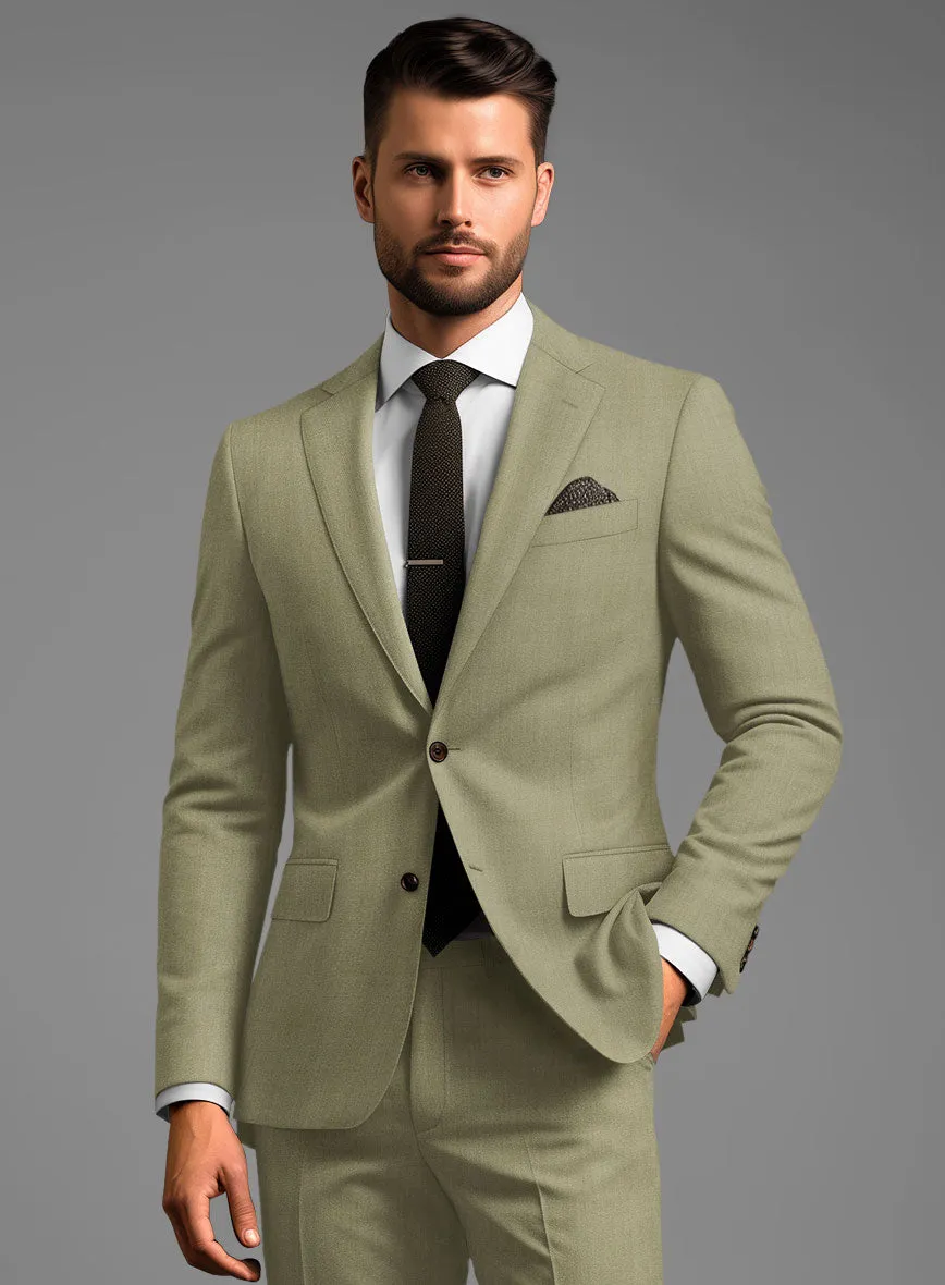 Marco Stretch Dark Khaki Wool Suit