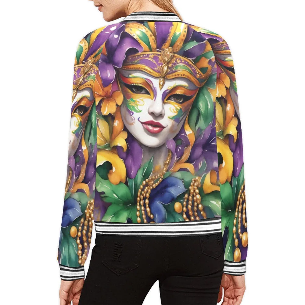 Mardi Gras awd442 Bomber Jacket for Women