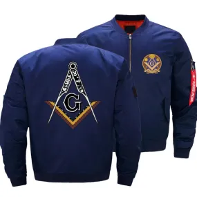 Master Mason Blue Lodge Jacket - Bomber Style Blue Color