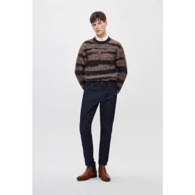 Men Mmk-Rosemre-Brushed Sweater - Blk-Camel