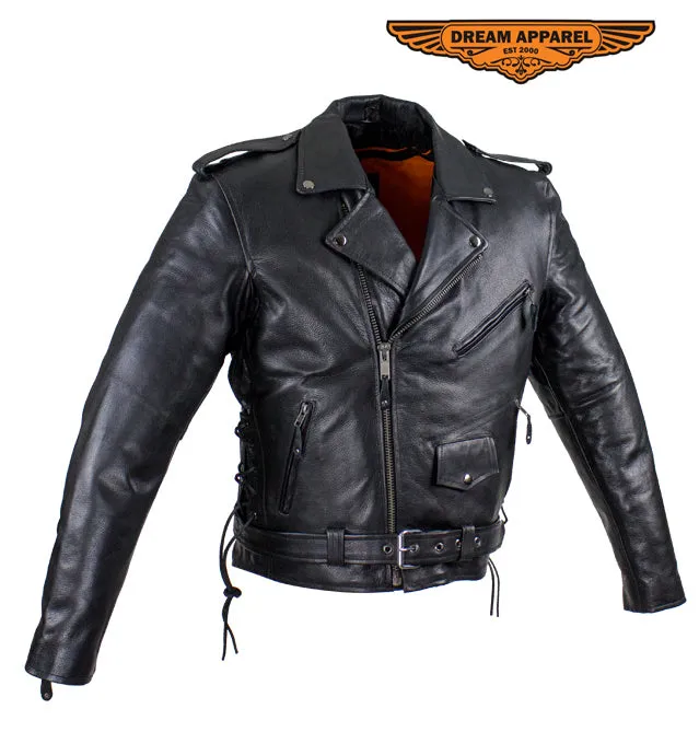 Mens Naked Cowhide Jacket