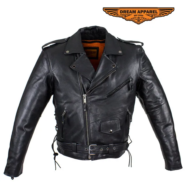 Mens Naked Cowhide Jacket