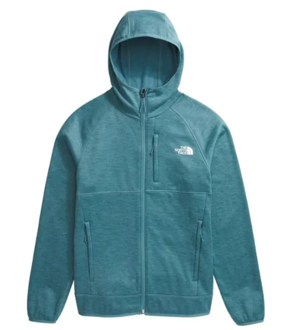 Men's The North Face |  Canyonlands Hooded Fleece Jacket |  Algae Blue