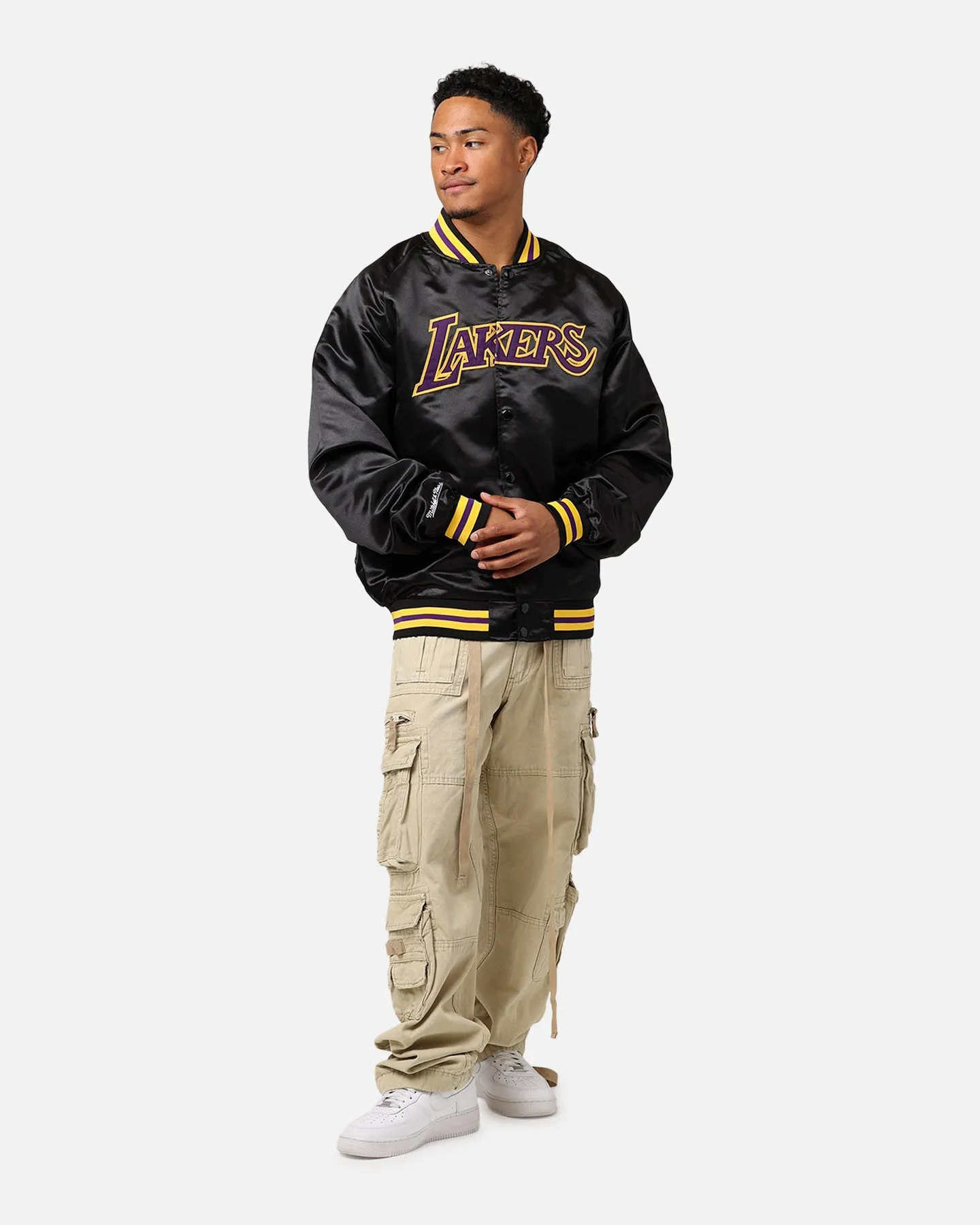 Mitchell & Ness Los Angeles Lakers Lightweight Satin Jacket Black