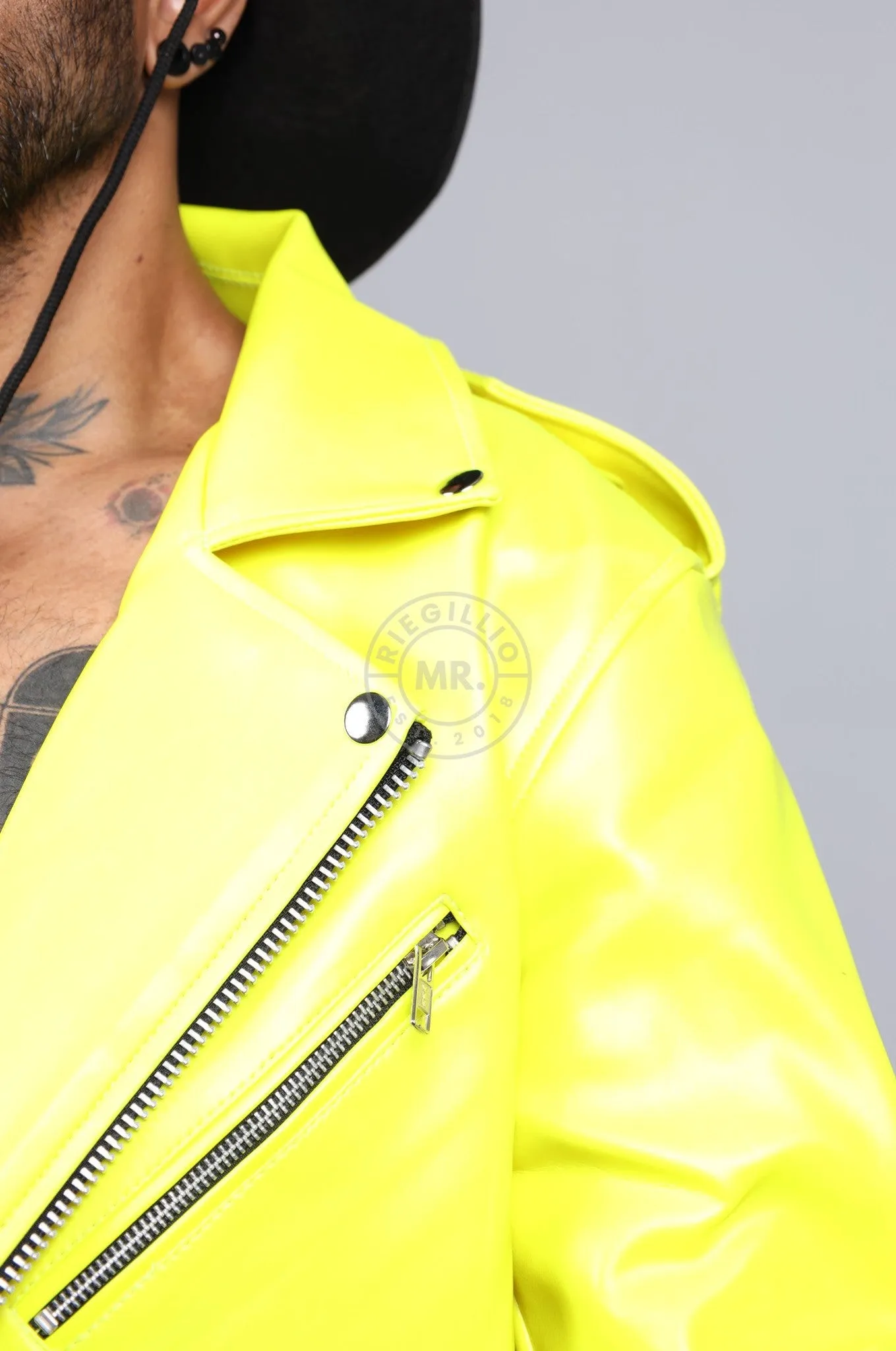 MR. Plain Brando Jacket - Neon Yellow