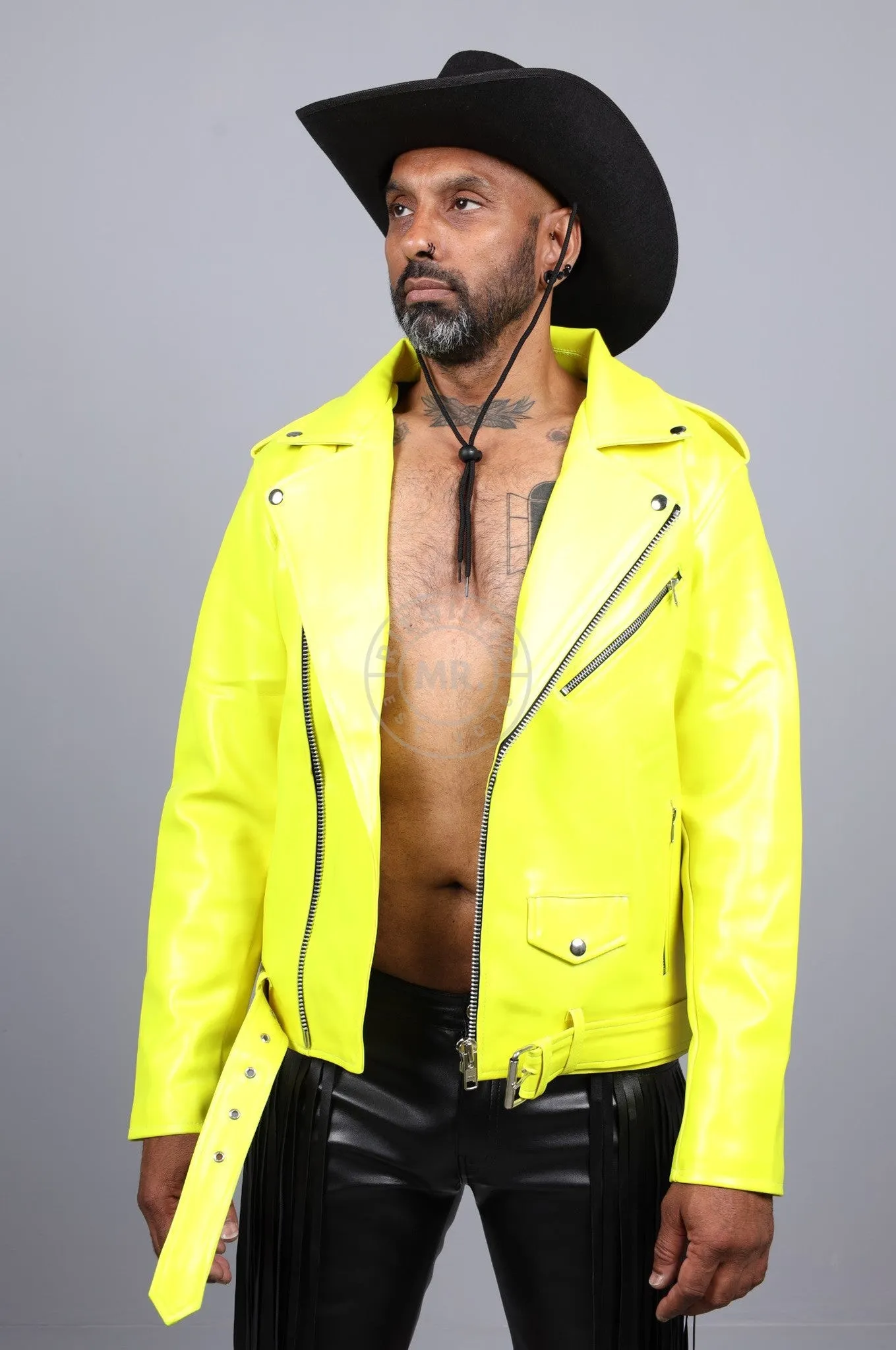 MR. Plain Brando Jacket - Neon Yellow