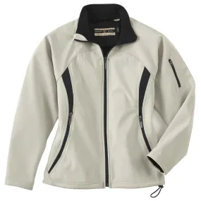 North End Women's Natural Stone Three-Layer Fleece Bonded Performance Soft Shell Jacket