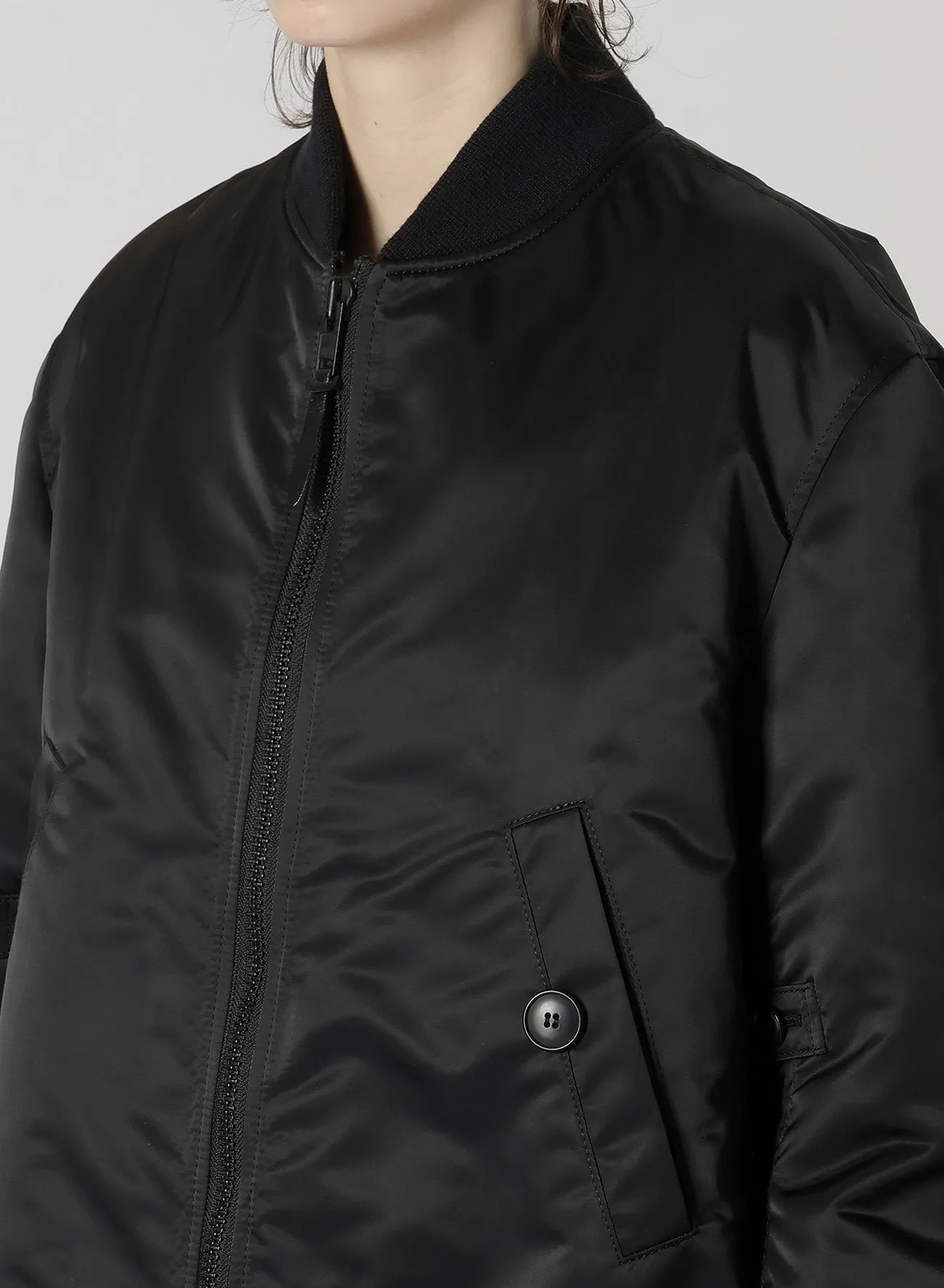 NY TWILL R-BACKSIDE FLARE BOMBER JACKET