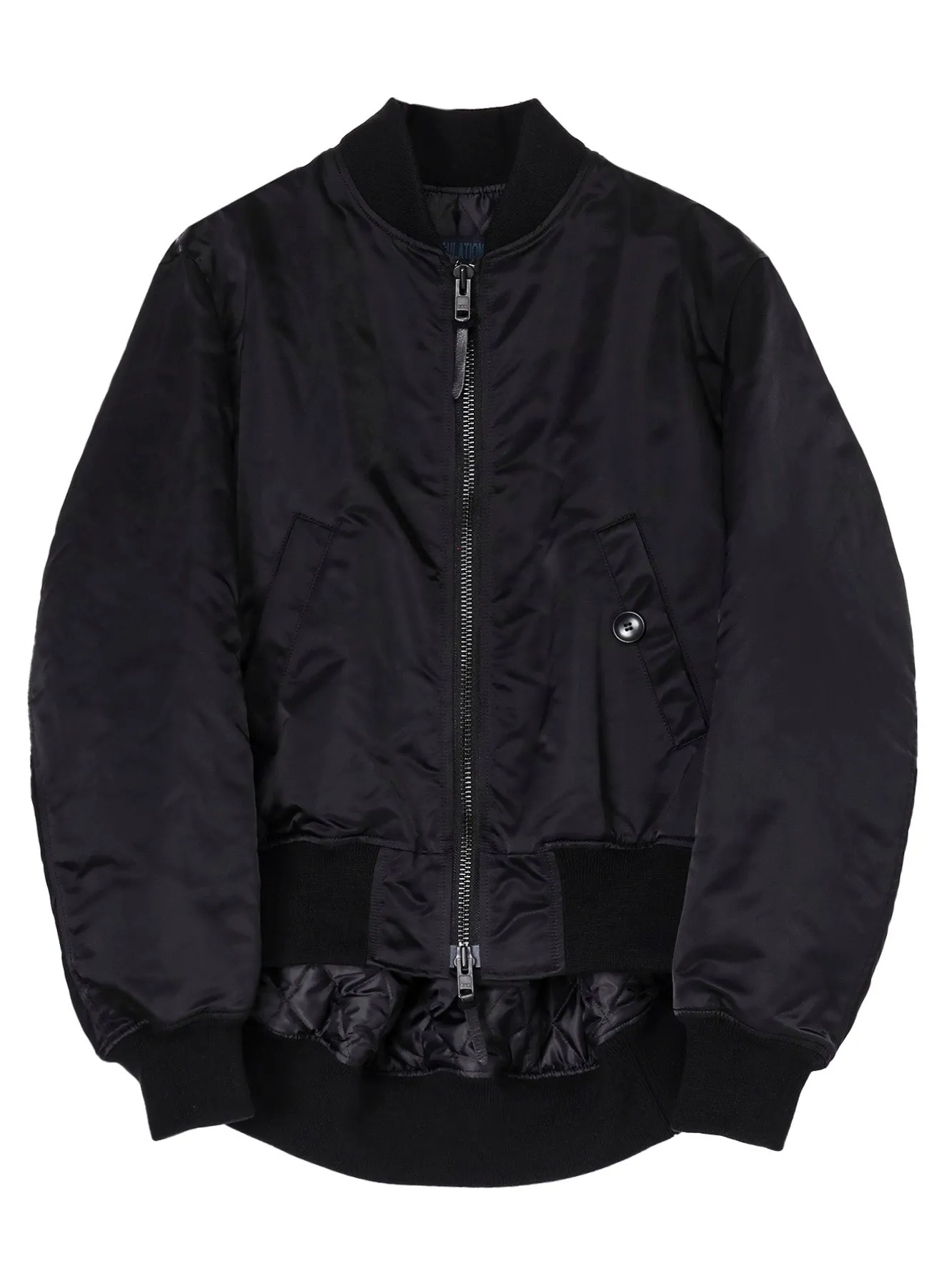 NY TWILL R-BACKSIDE FLARE BOMBER JACKET