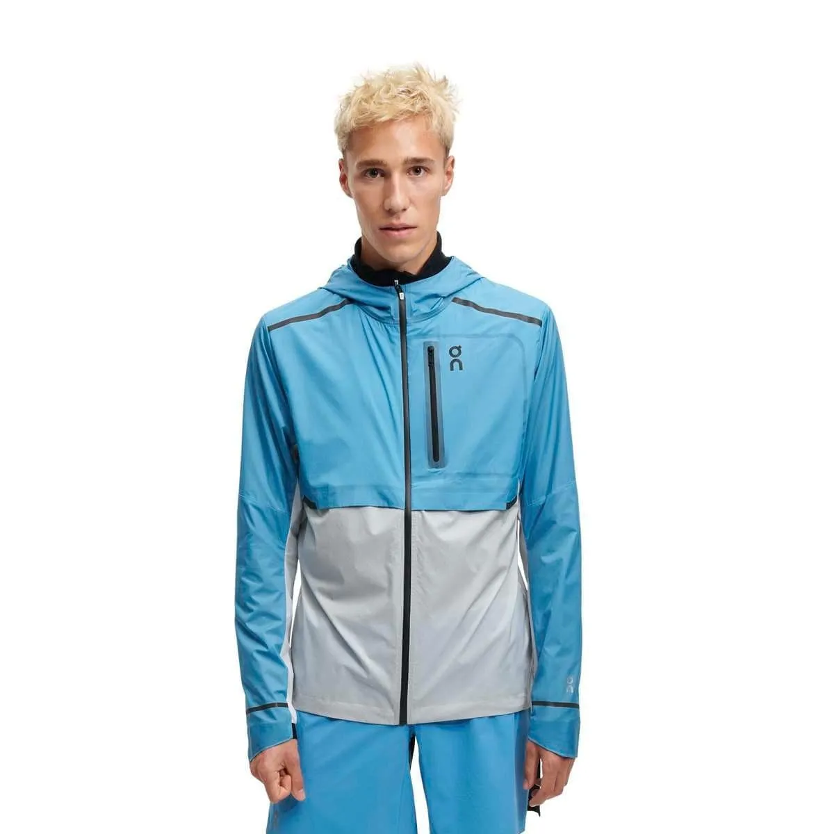 On Running Weather Jacket (Mens) - Niagra/Glacier