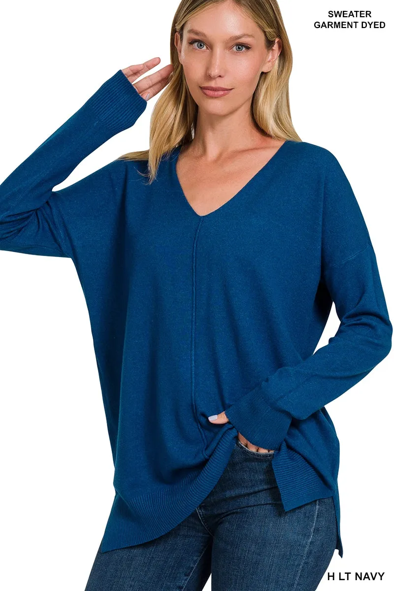 Oversize V Neck Sweater - Multiple Colors Available