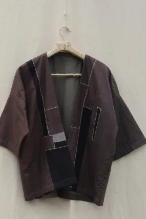 Patch Over Patch Mountain Grey Kimono Jacket