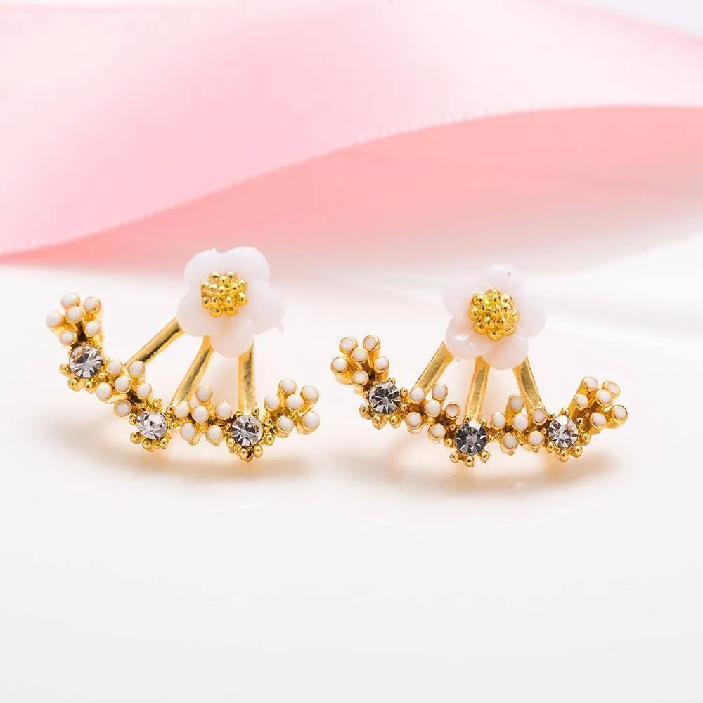 Peek-A-Boo Posies Flowered Stud Earrings & Jacket