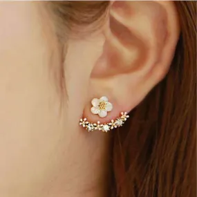 Peek-A-Boo Posies Flowered Stud Earrings & Jacket