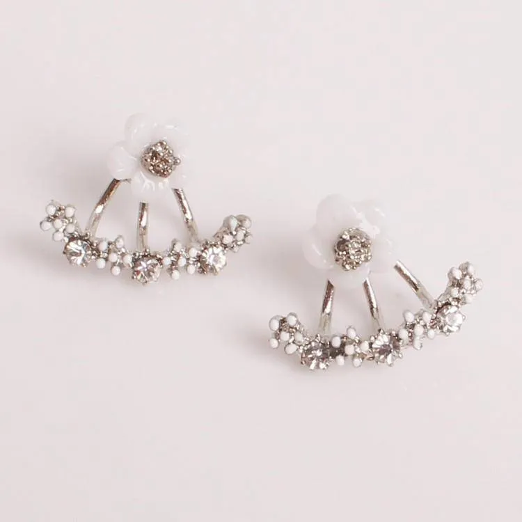 Peek-A-Boo Posies Flowered Stud Earrings & Jacket