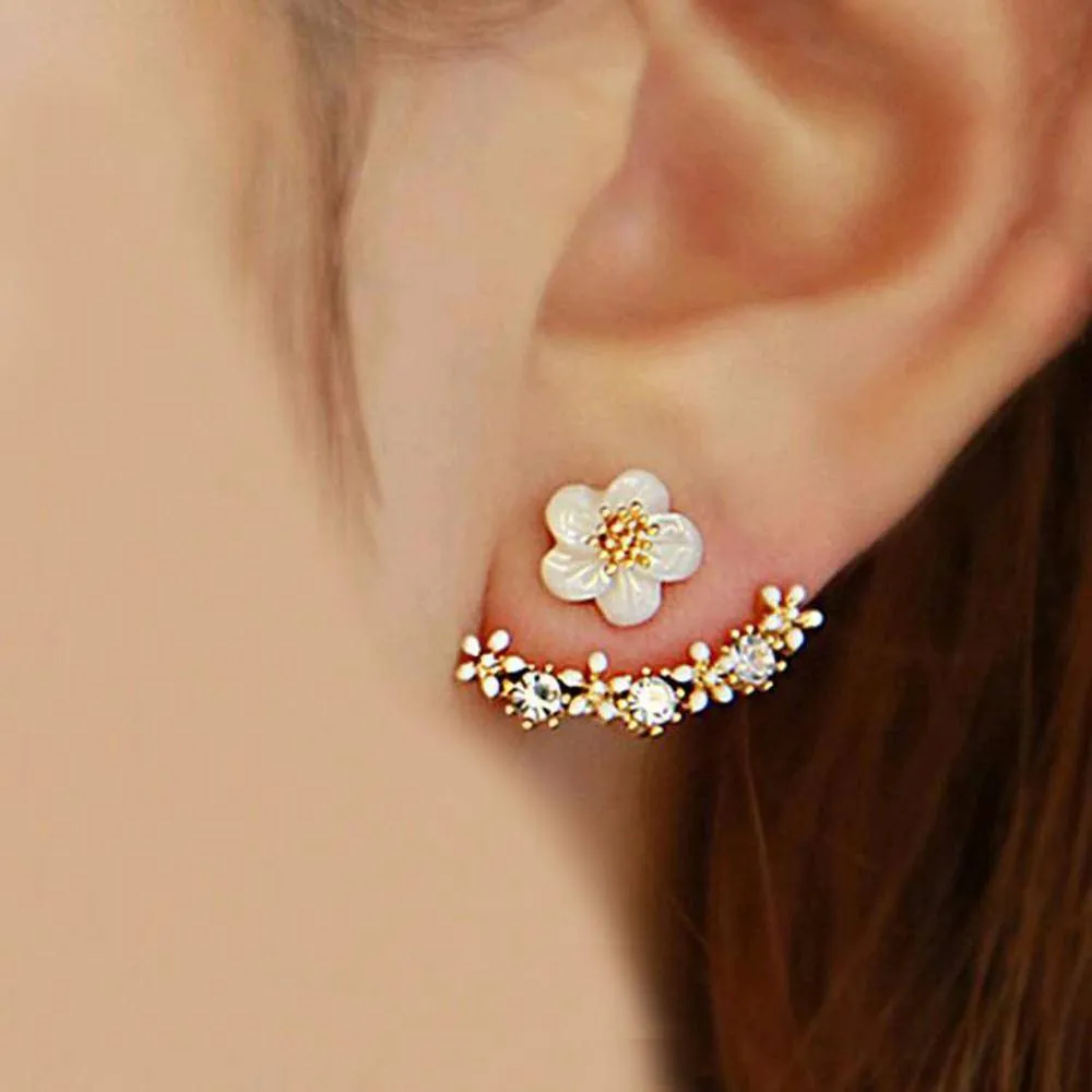 Peek-A-Boo Posies Flowered Stud Earrings & Jacket