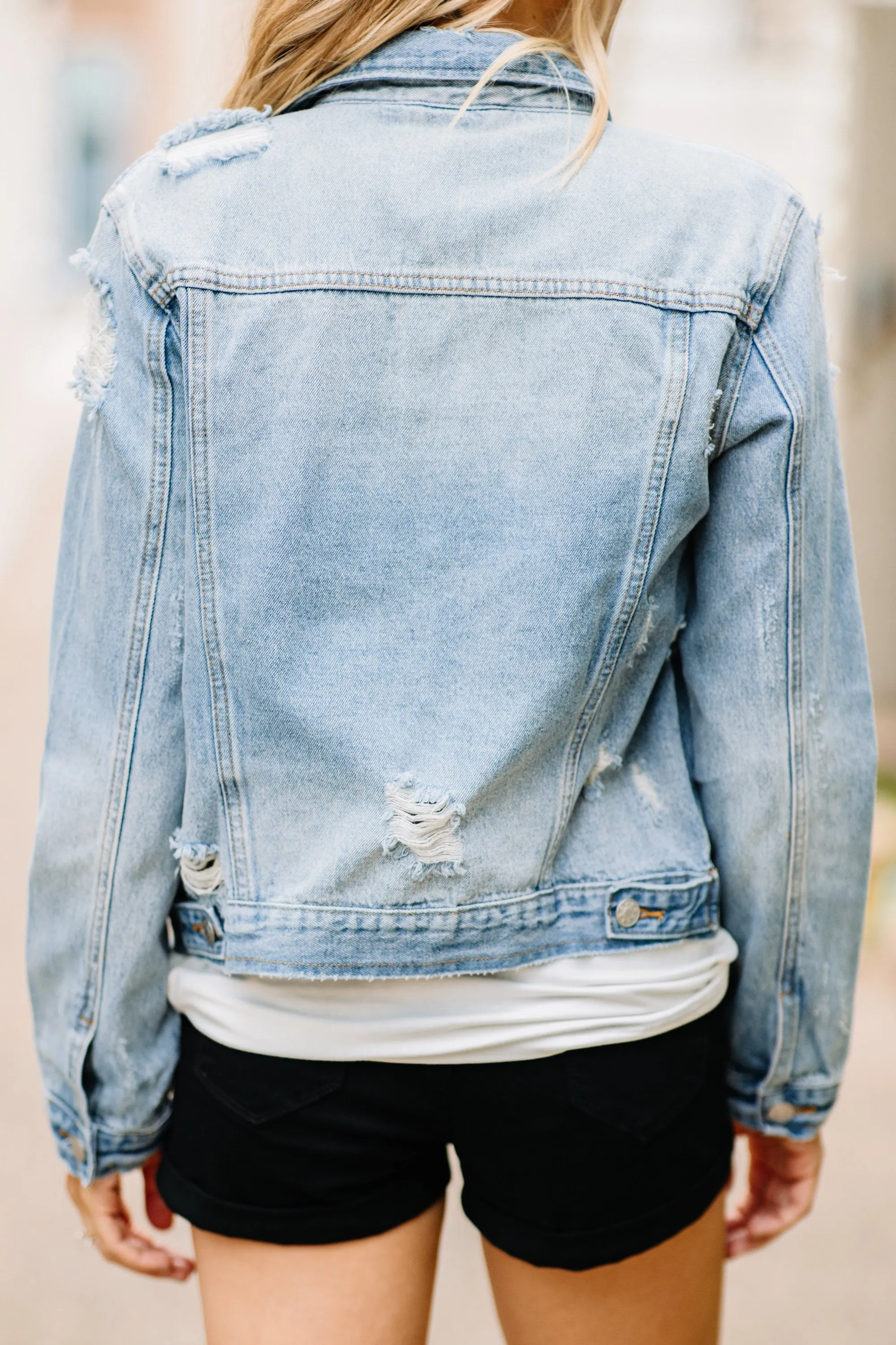 Play Your Games Distressed Denim Jacket