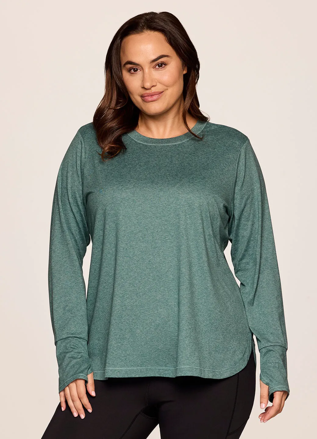 Plus Studio Practice Long Sleeve Tunic Tee