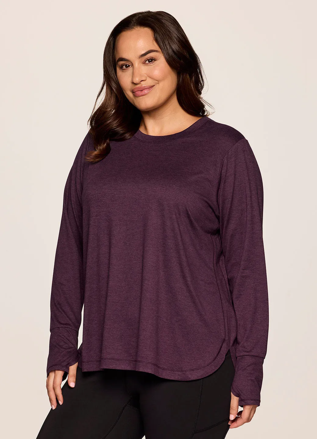 Plus Studio Practice Long Sleeve Tunic Tee