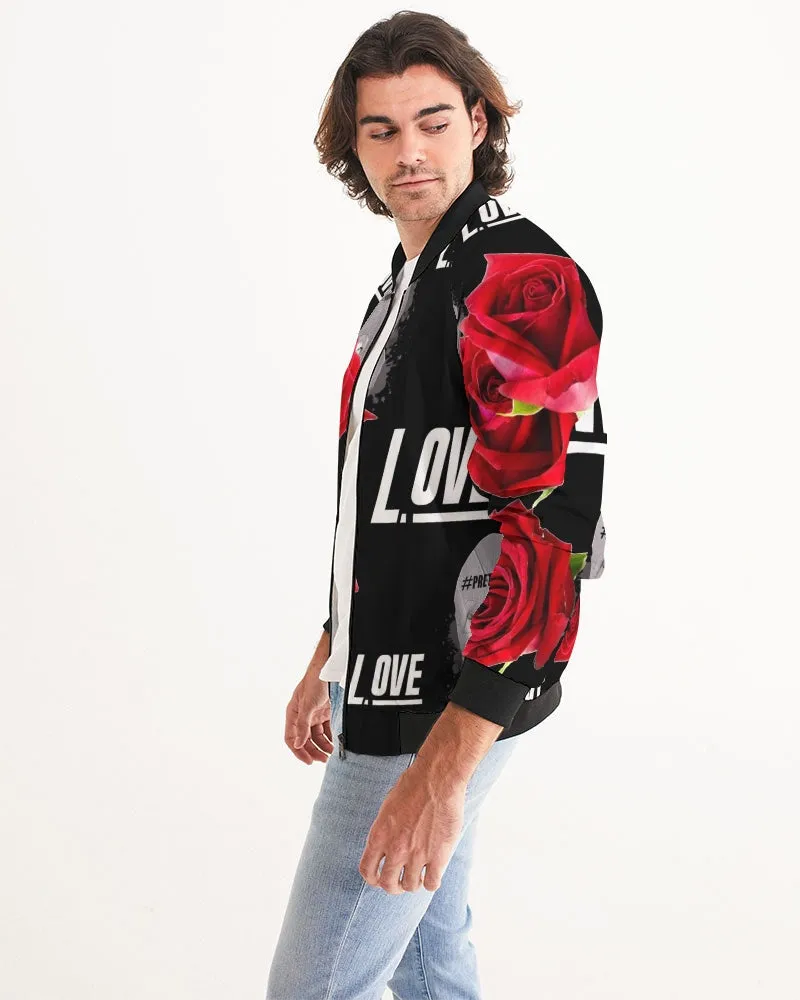 Pretty Goons Love BLACK Men's Bomber Jacket ROSE