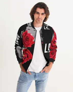 Pretty Goons Love BLACK Men's Bomber Jacket ROSE