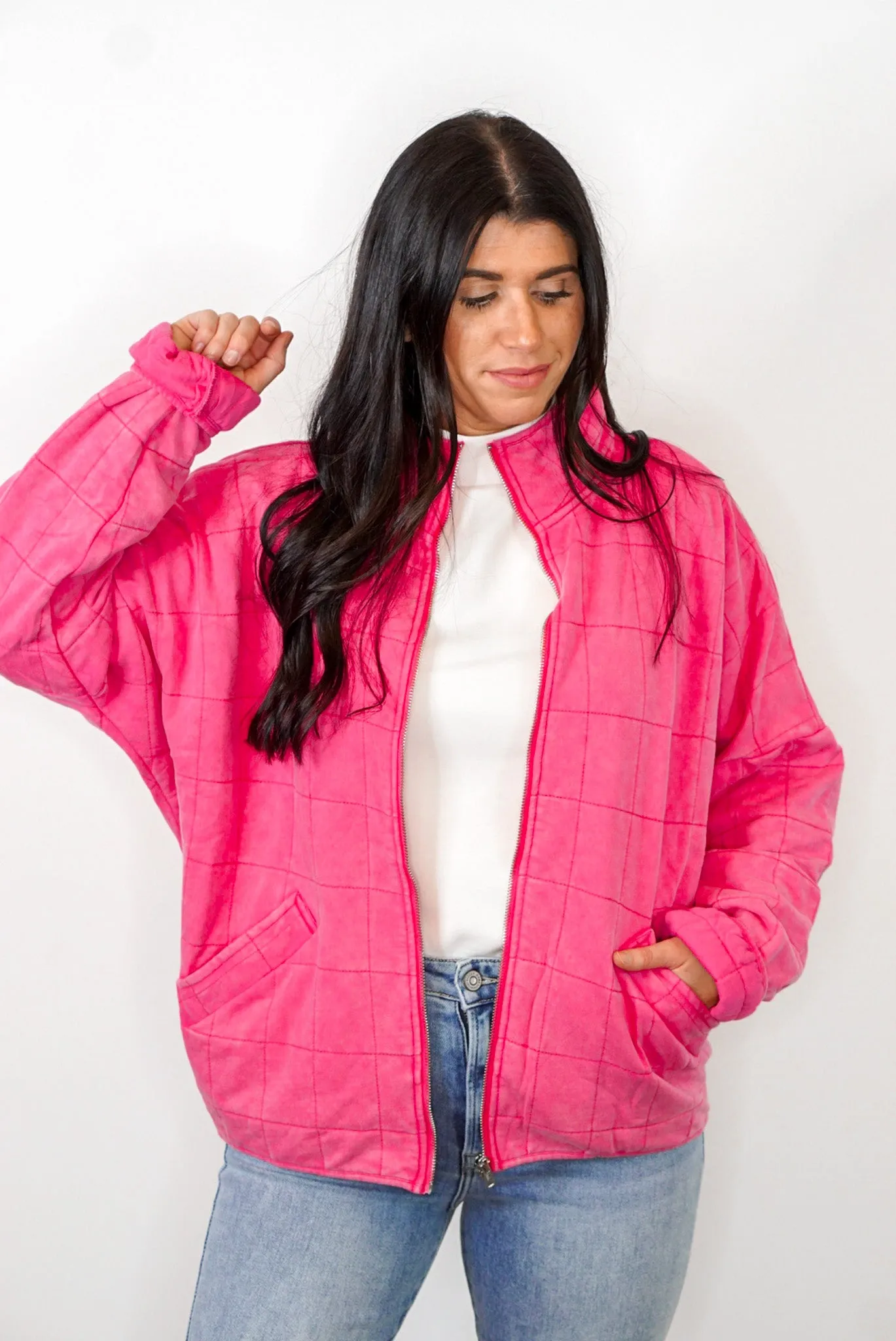 Quilted Comfort Soft Pink Jacket