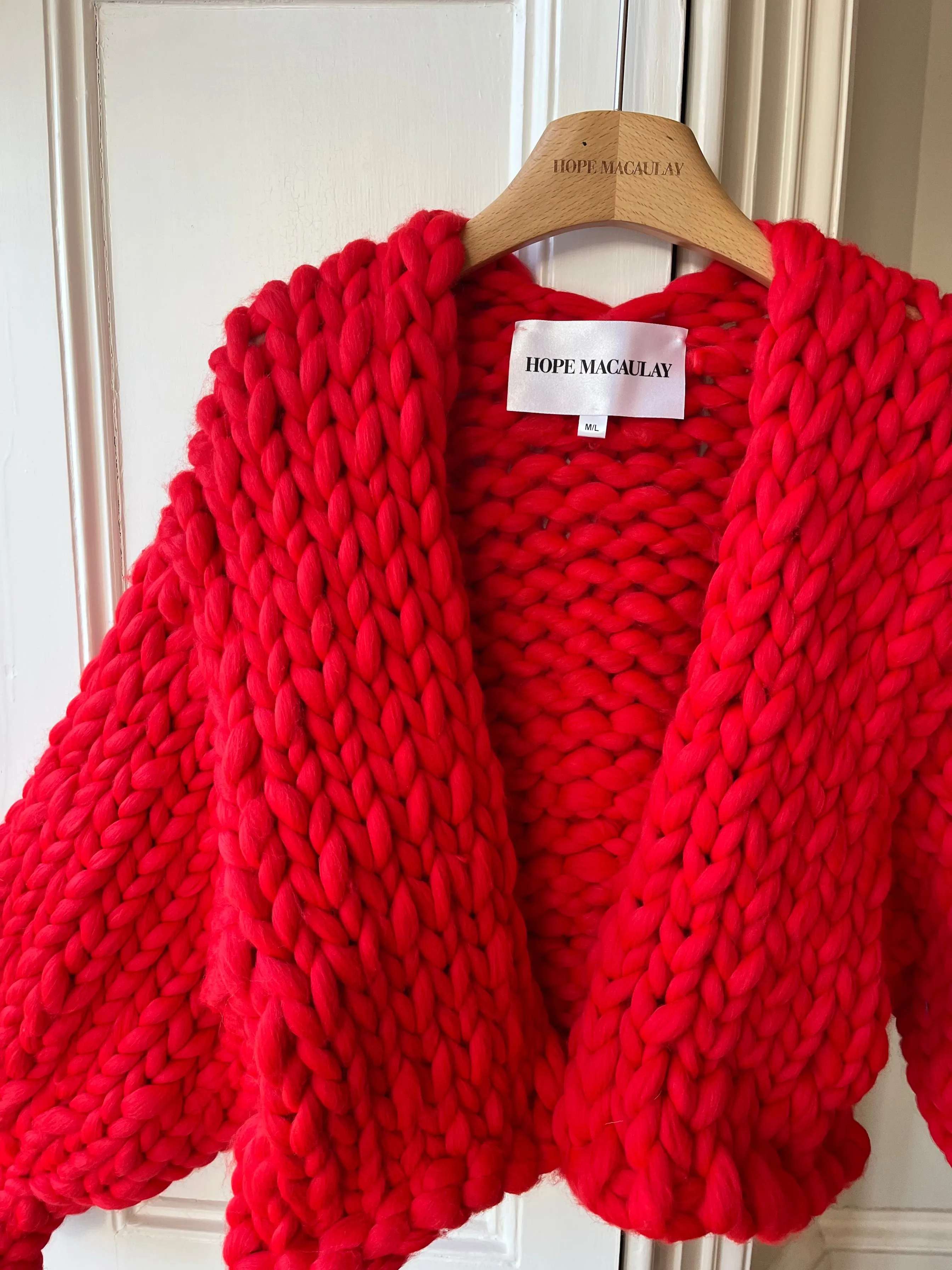 Red Colossal Knit Cardigan (Sample)