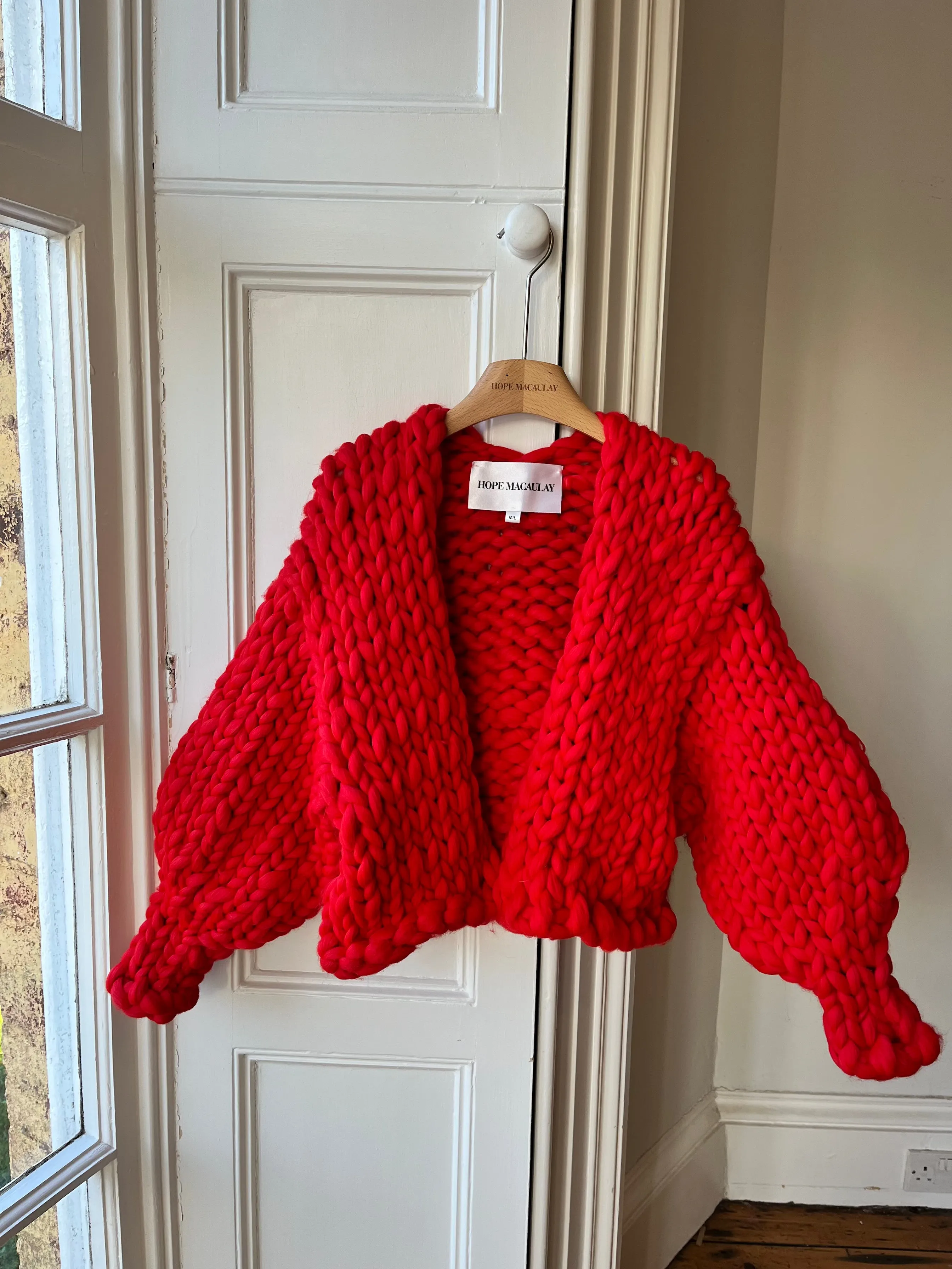 Red Colossal Knit Cardigan (Sample)