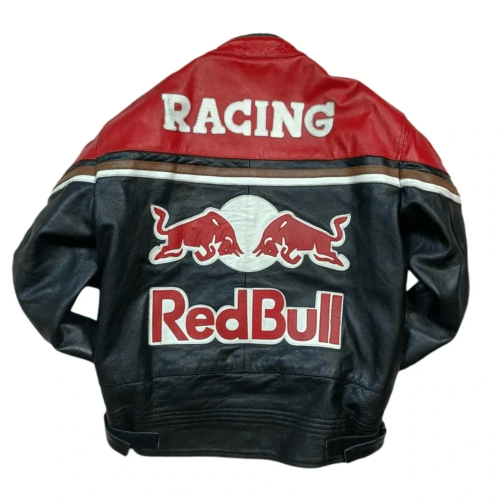 RW Authentic Sheepskin Red Bull Racing Leather Jacket