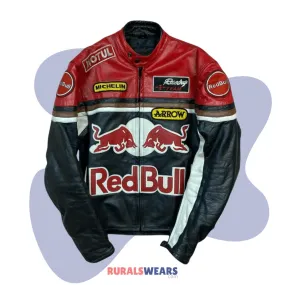 RW Authentic Sheepskin Red Bull Racing Leather Jacket