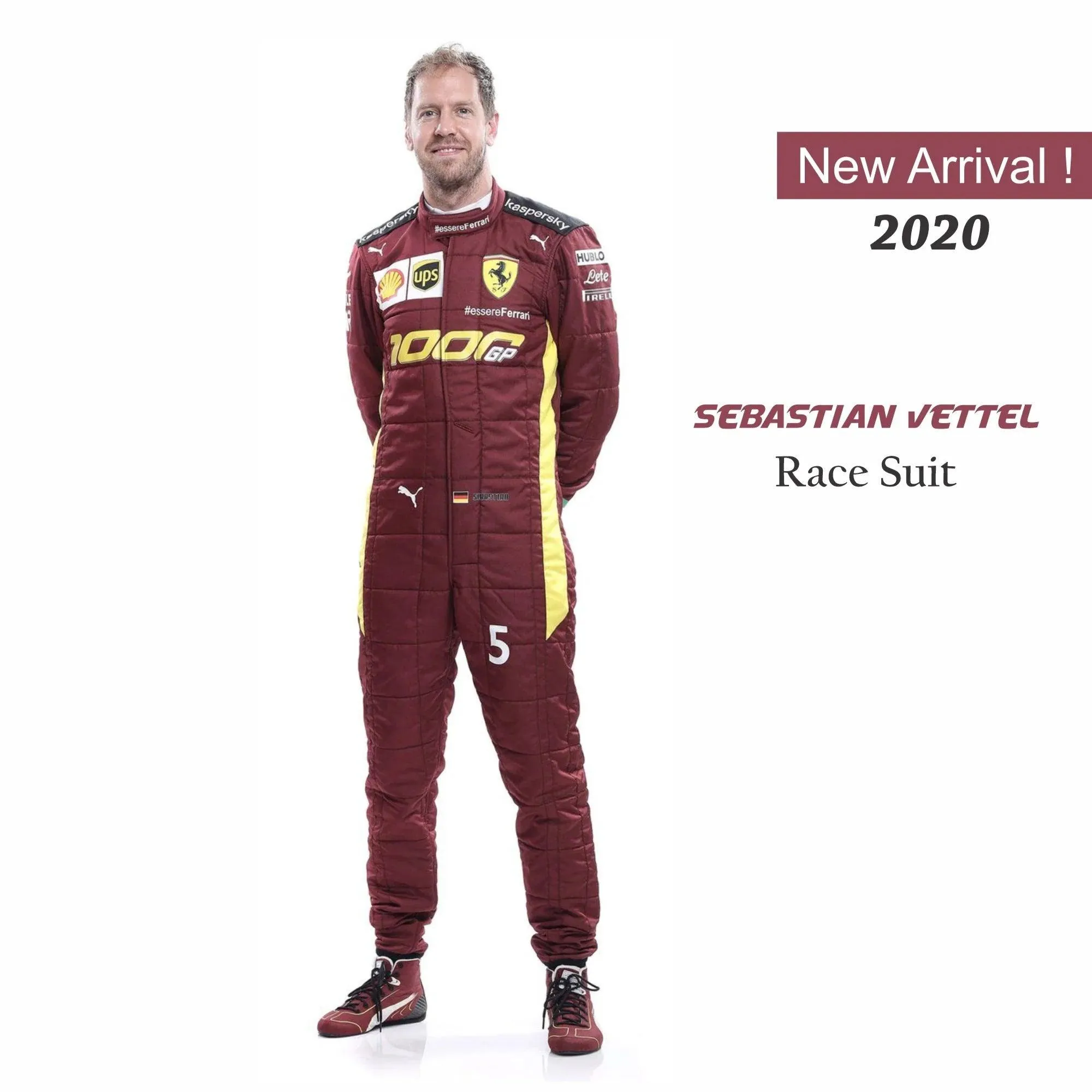 Sebastian Vettel Racing Suit 2020 Replica Scuderia Ferrari GP1000