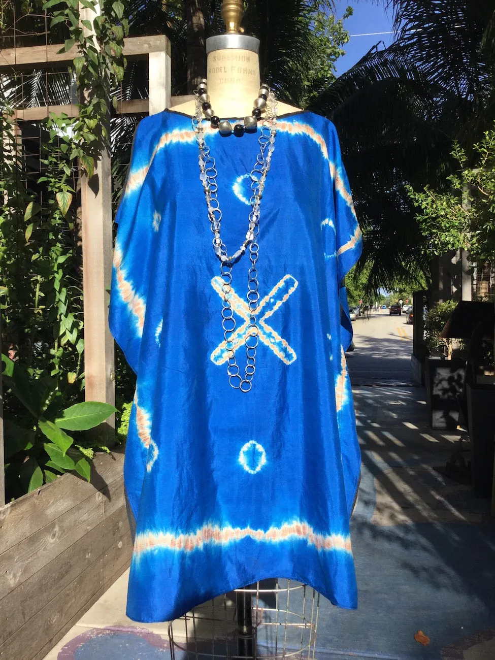 Silk Caftan Almost Famous Collection - Blue Monday