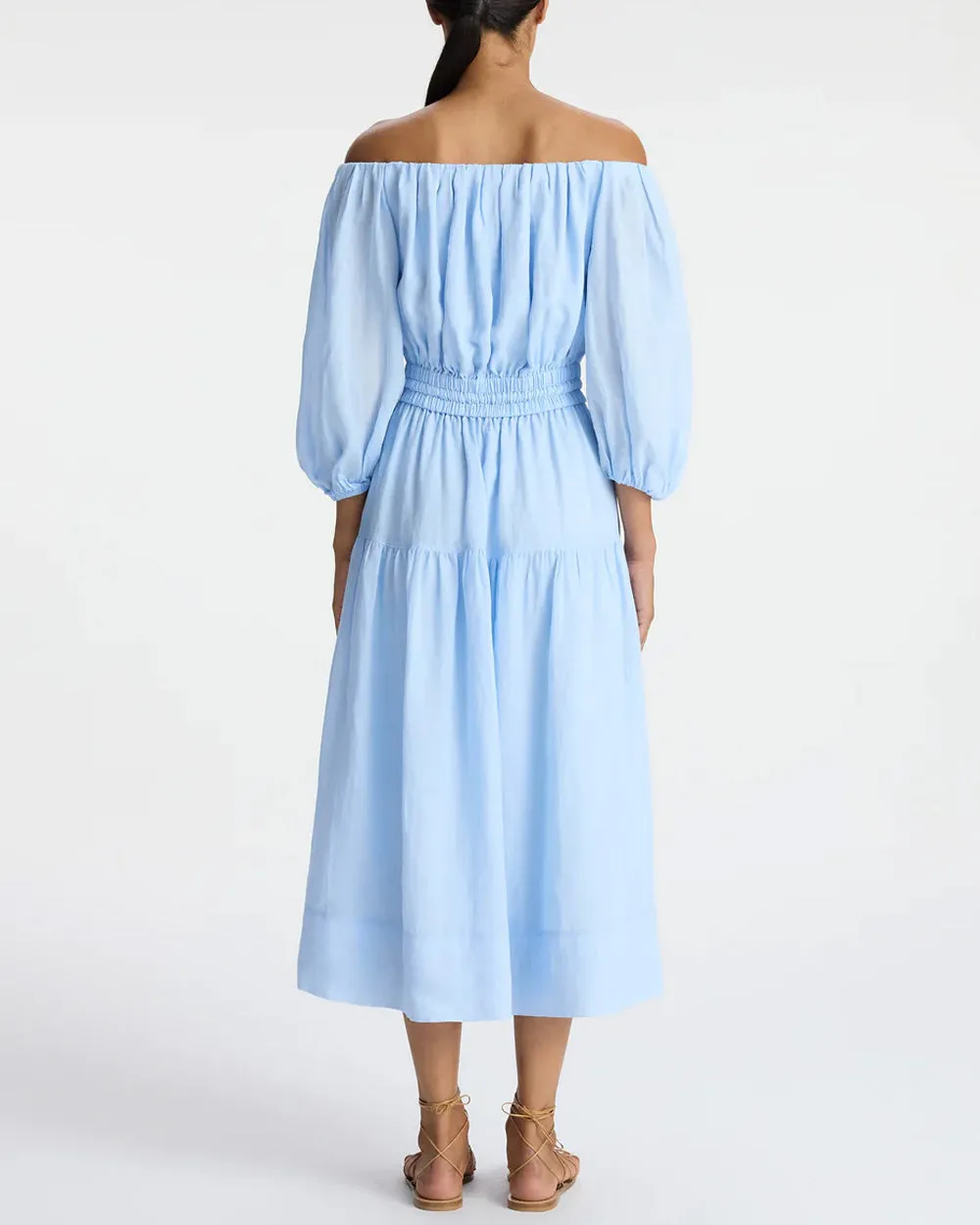 Sky Blue Off The Shoulder Indy Dress