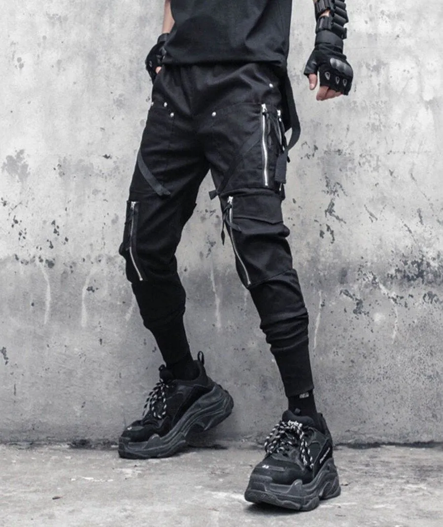 Slim Fit Zipped Pocket Cargo Pants