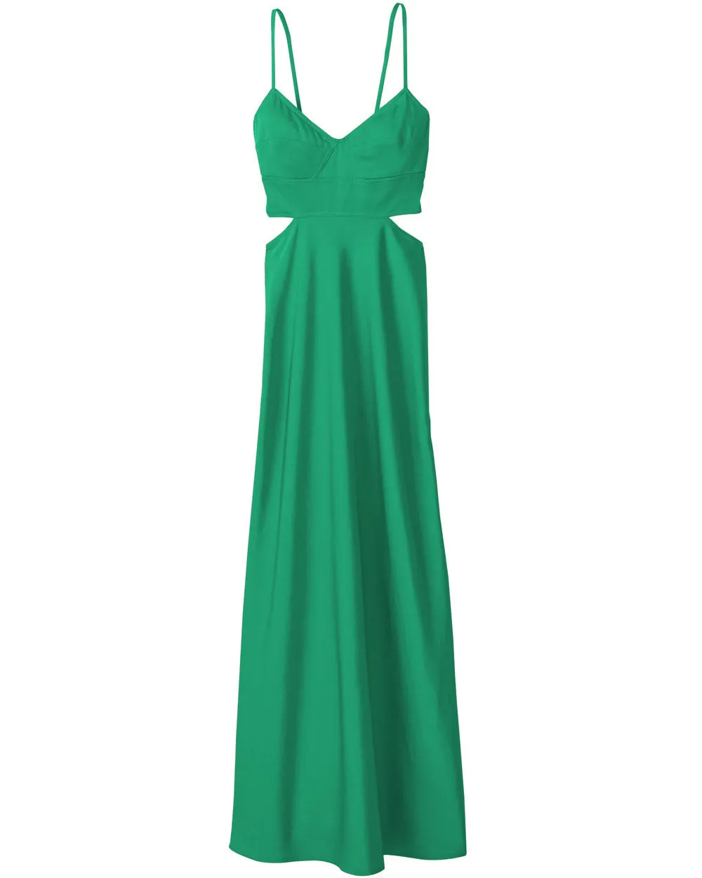 Spruce Satin Blakely Midi Dress