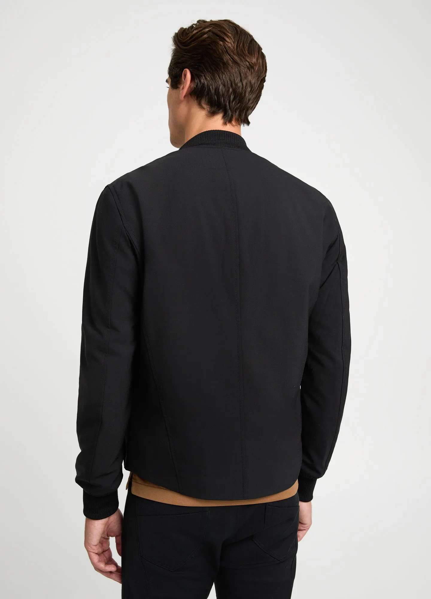 Tech Wool Bomber Jacket Black