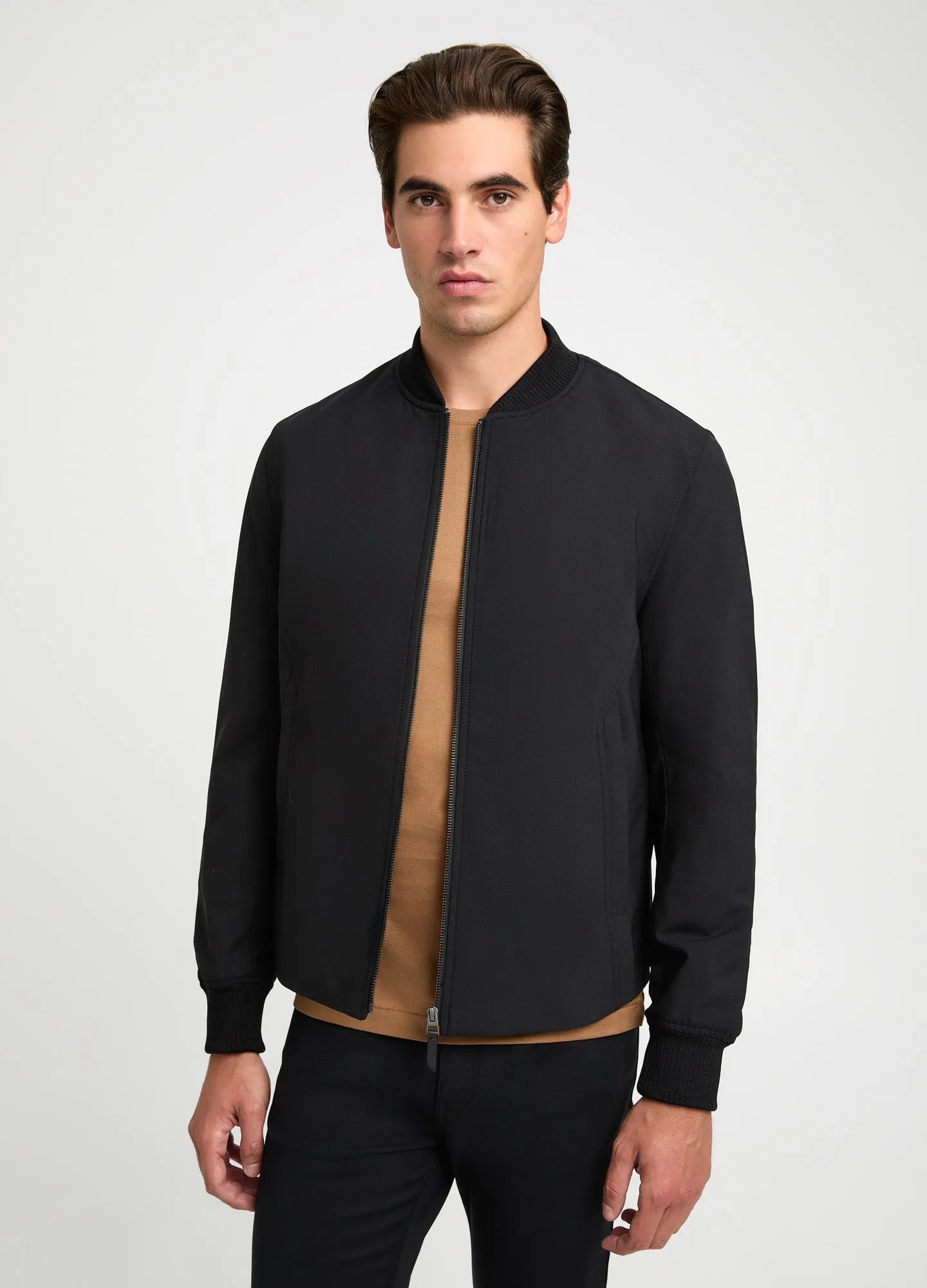 Tech Wool Bomber Jacket Black