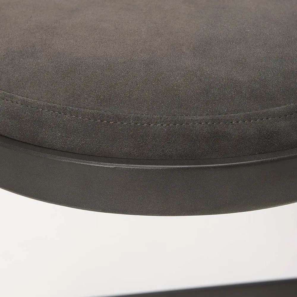 Tyler Counter Stool in Brown Suede