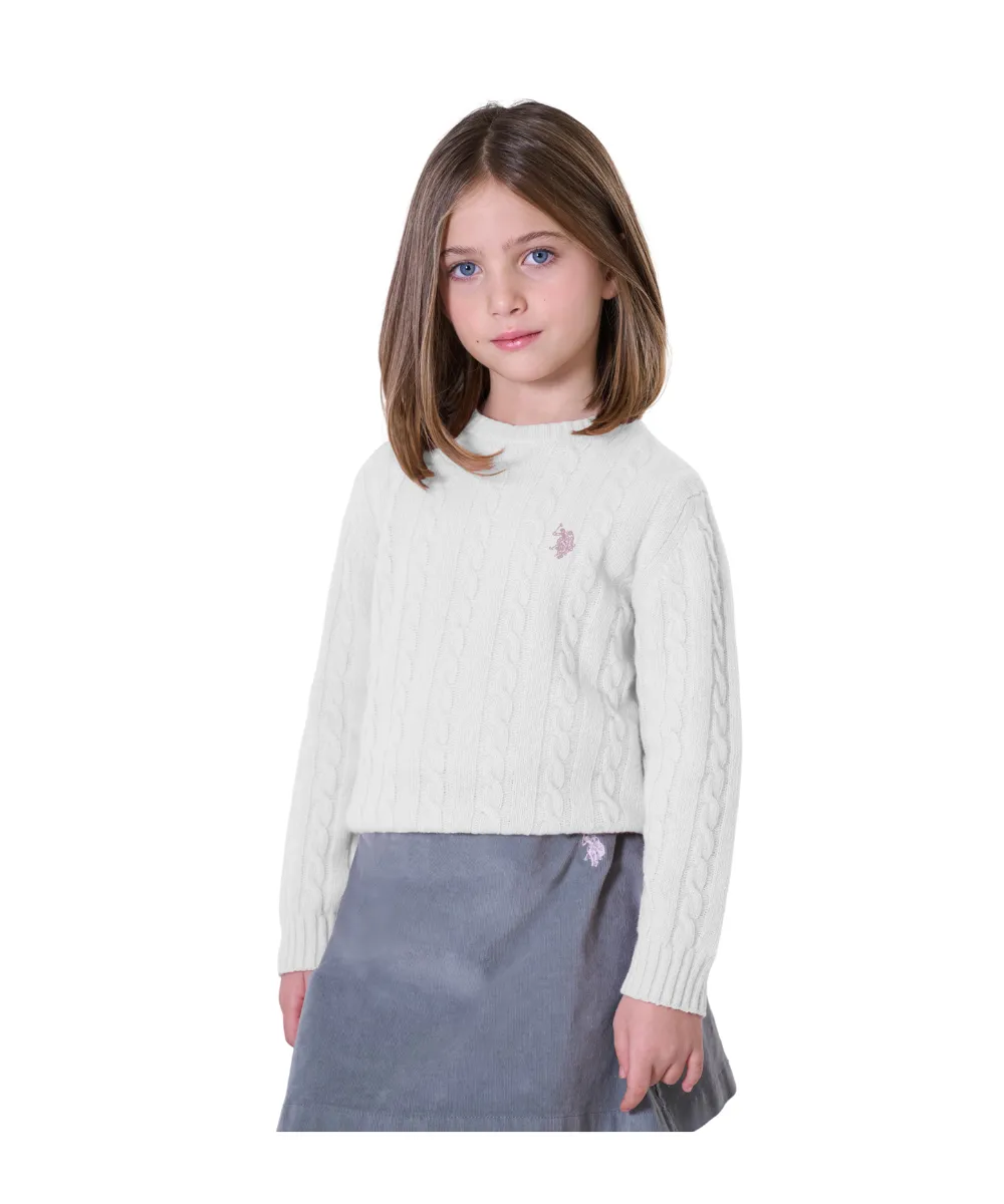 US POLO GIRLS ROUND NECK SWEATER