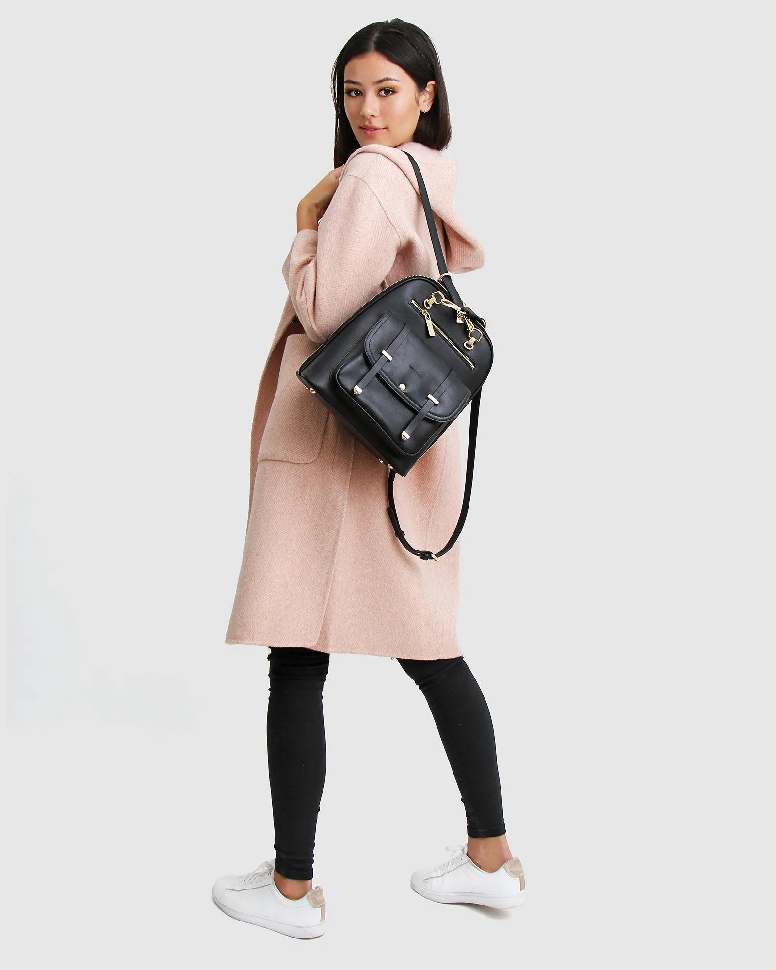 Walk This Way Wool Blend Oversized Coat - Blush Pink