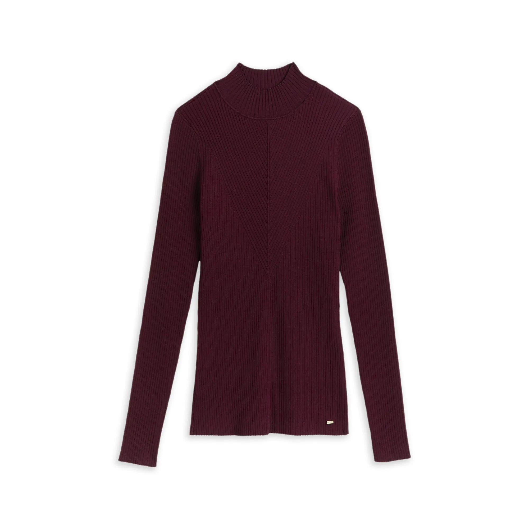 Women Wmk-Taralyn-High Neck Sweater - Oxblood