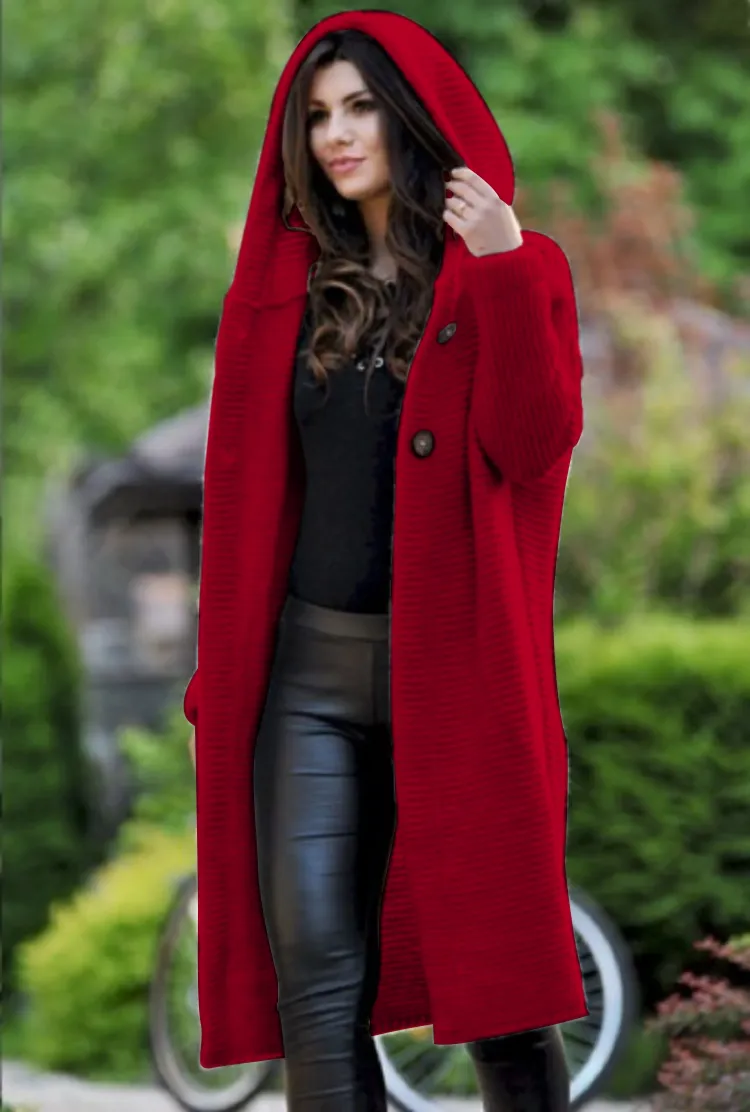 Women's Warm Long Sweater Coat