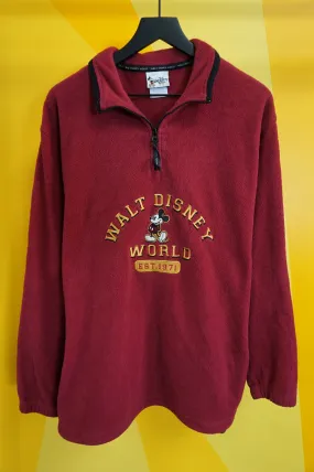 (XL) Vtg Disney World Quarter Zip Fleece