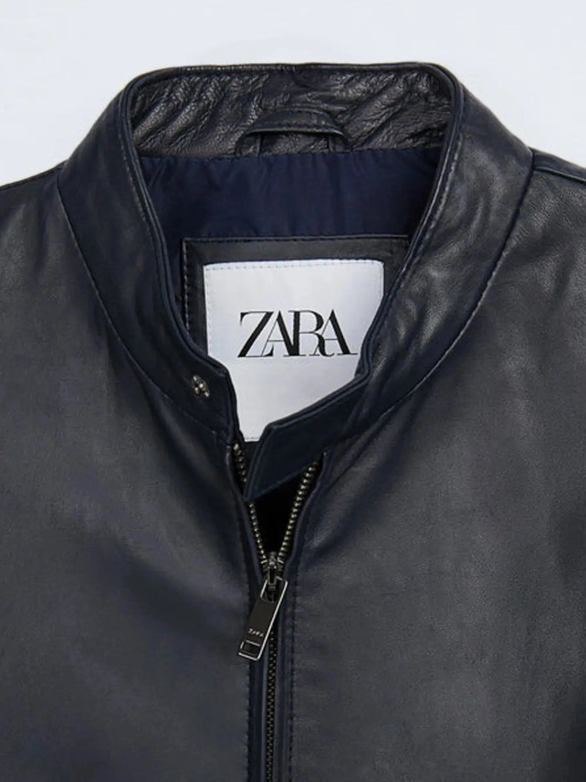 ZR Men Leather Black Jacket